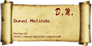 Dunai Melinda névjegykártya
